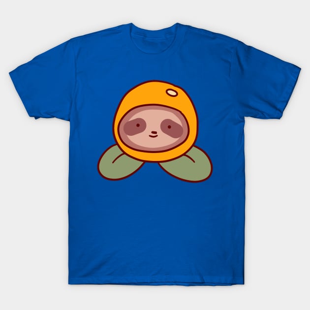 Orange Sloth Face T-Shirt by saradaboru